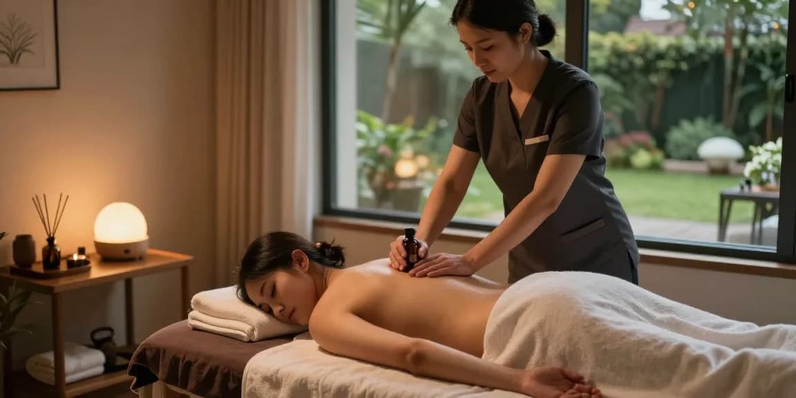 Refreshing Swedish massage experience in a tranquil spa setting with calming atmosphere and essential oils.