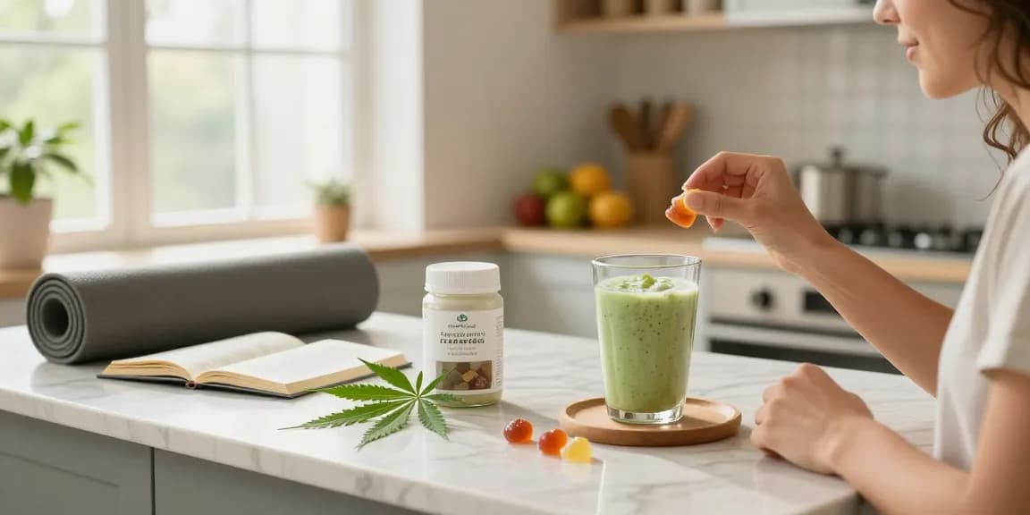 CBD edibles for wellness, natural gummies with hemp extract, promoting organic relaxation and health.