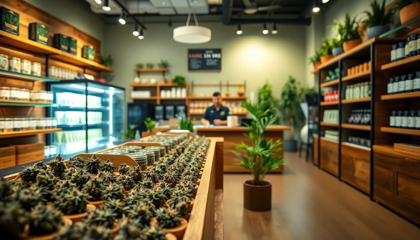 Discover how to buy online weed at a welcoming cannabis store with vibrant products.