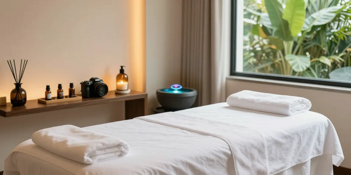 스웨디시 massage room featuring serene decor and soothing ambiance for relaxation.