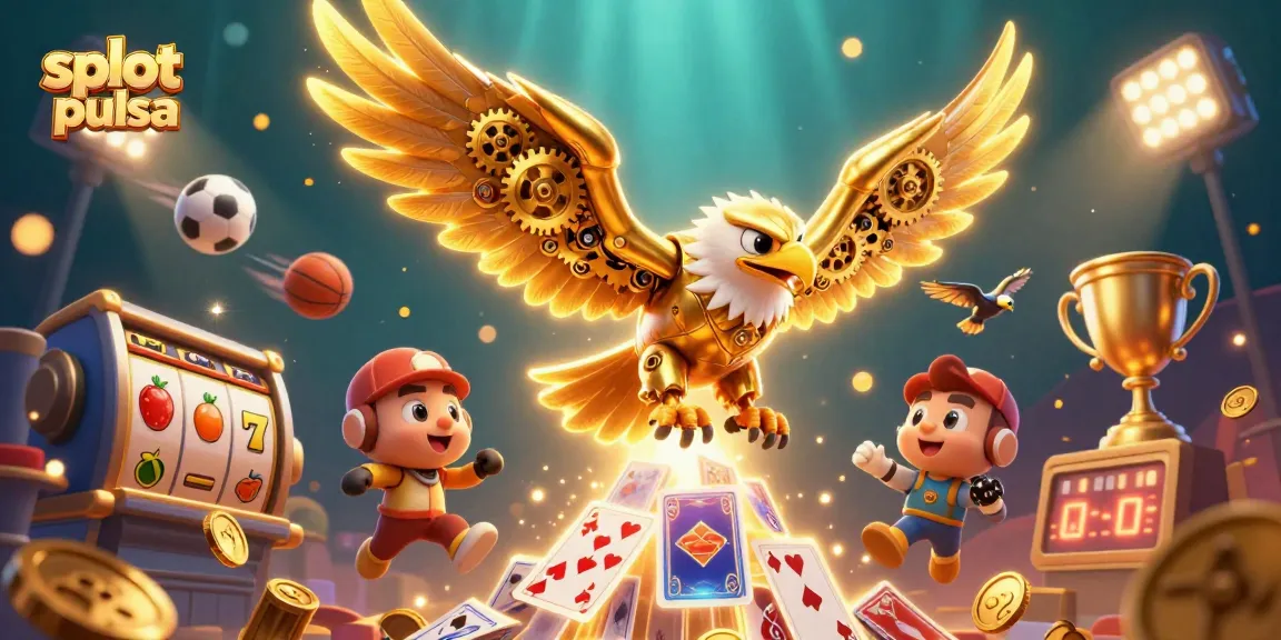 Menangkan hadiah besar di slot pulsa dengan simbol mesin slot dan elemen permainan yang menarik.