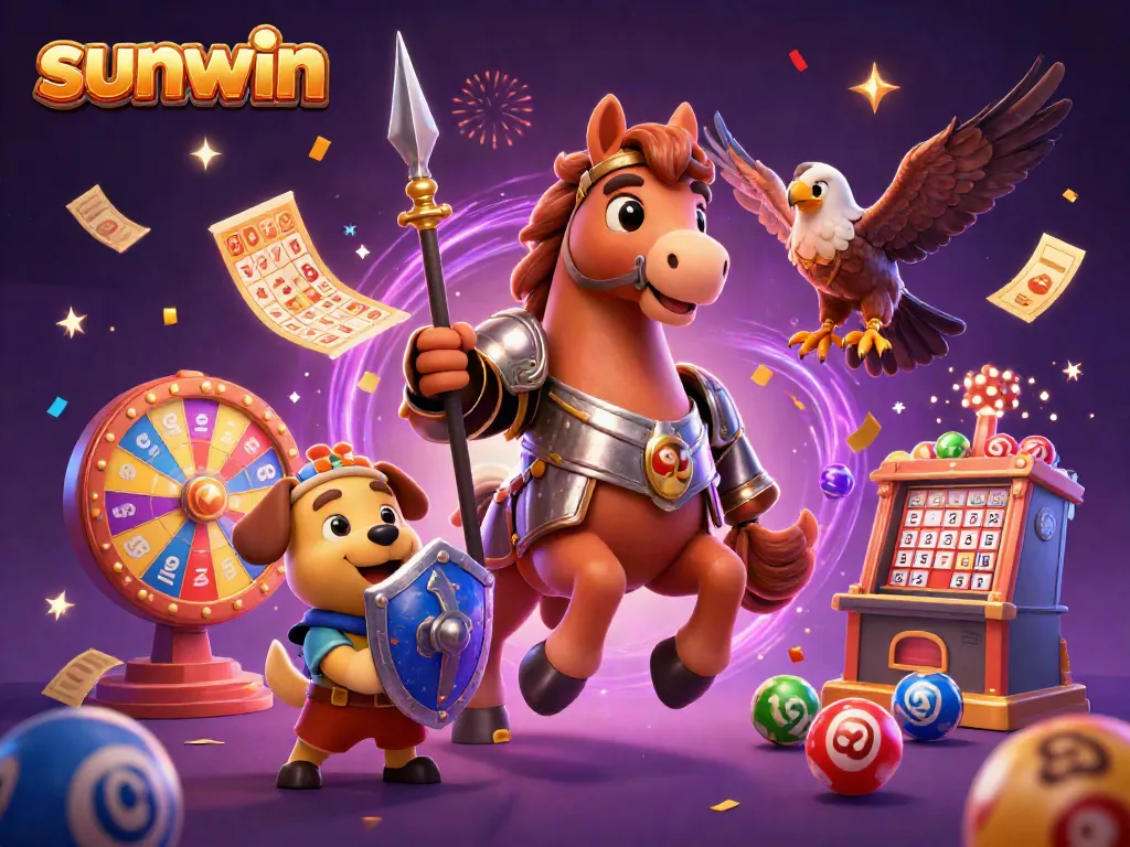 Engage with sunwin's exciting casino games amid festive celebrations and vibrant visuals.