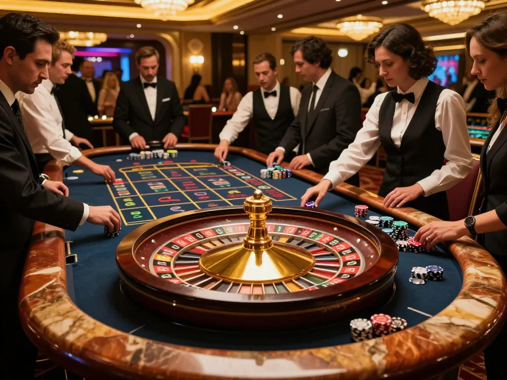 Experience the thrill of roulette betting at keonhacai with players engaged in action and vibrant atmosphere.
