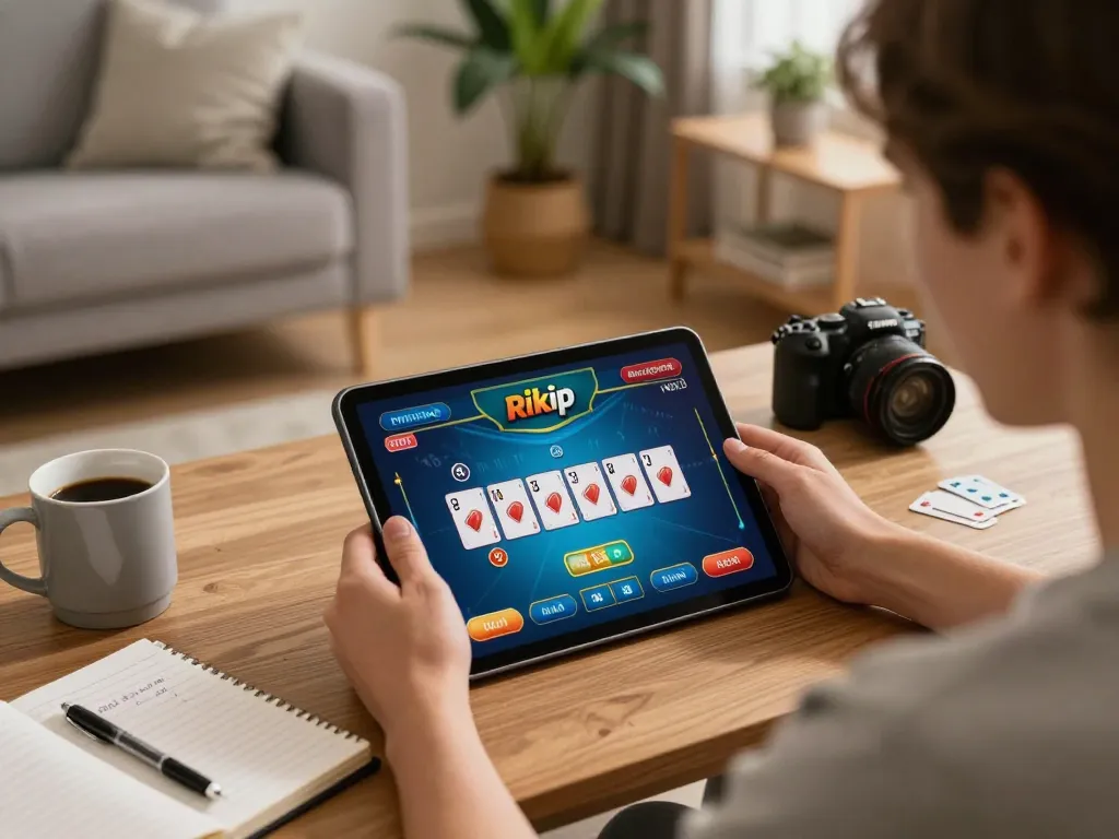 Experience exciting gameplay at rikvip with engaging online poker on a modern tablet