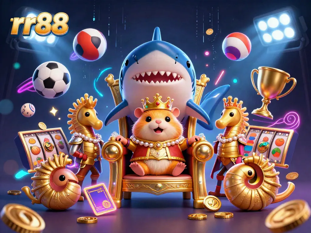 Experience the excitement of rr88 with a golden hamster king and dynamic gaming elements.
