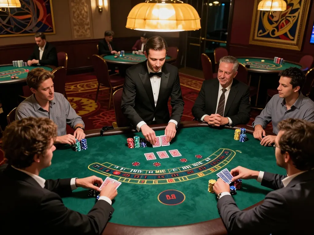 Players strategizing during a thrilling blackjack game with nano banana flash technology enhancing gaming visuals
