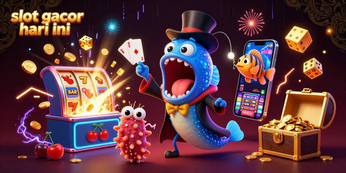 Experience slot gacor hari ini with an animated 3D underwater casino scene featuring vibrant characters and engaging game elements.