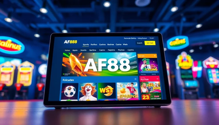 Engaging online betting interface of af88.com showcasing sports and casino games.