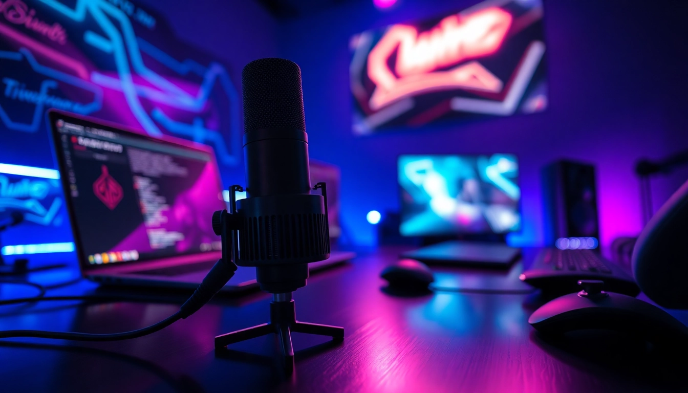 MV 88 microphone showcased in a vibrant gaming setup, highlighting its use in live streaming.