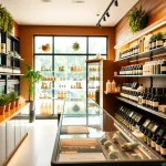 Discover a wide selection of products at the Weed Store with inviting ambiance and vibrant cannabis displays.