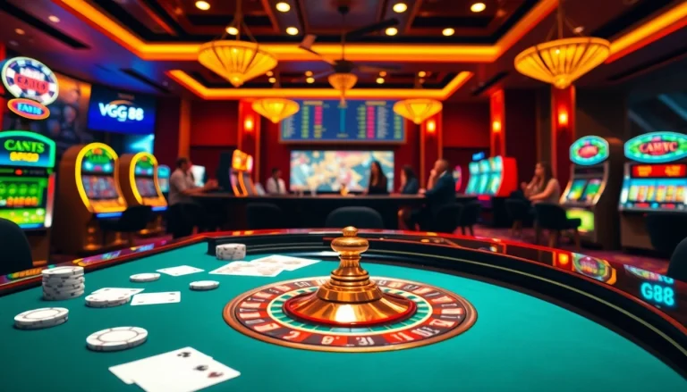 Experience the thrilling atmosphere at Nhà cái GG88 with engaging casino games and stunning visuals.