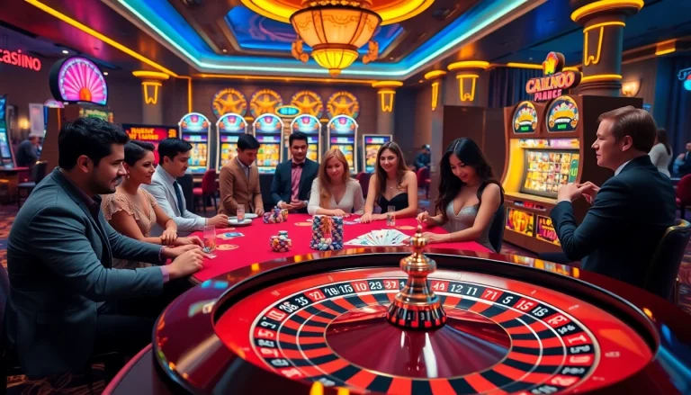 Experience thrilling gameplay at Jeet Buzz with vibrant casino tables and eager players.