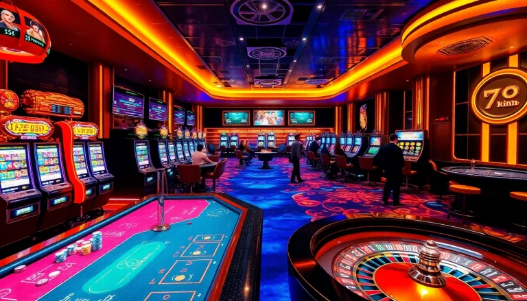 Experience the excitement of 79kinh with vibrant gaming tables and engaging players.