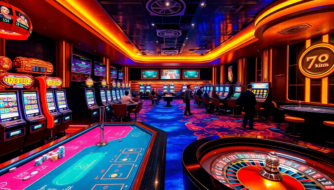 Experience the excitement of 79kinh with vibrant gaming tables and engaging players.