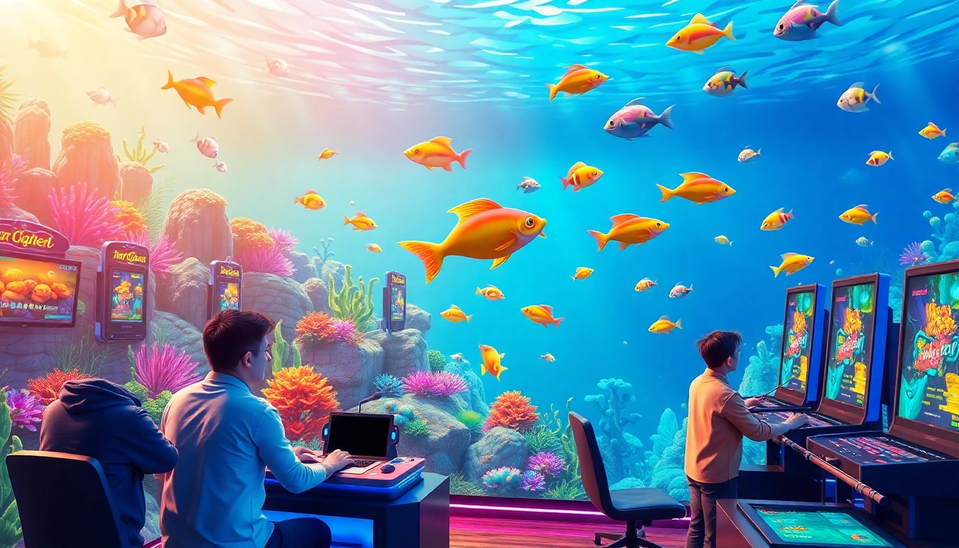 bắn cá đổi thưởng 2025 showcases an immersive online fishing game with colorful underwater scenes and dynamic fishing tools.