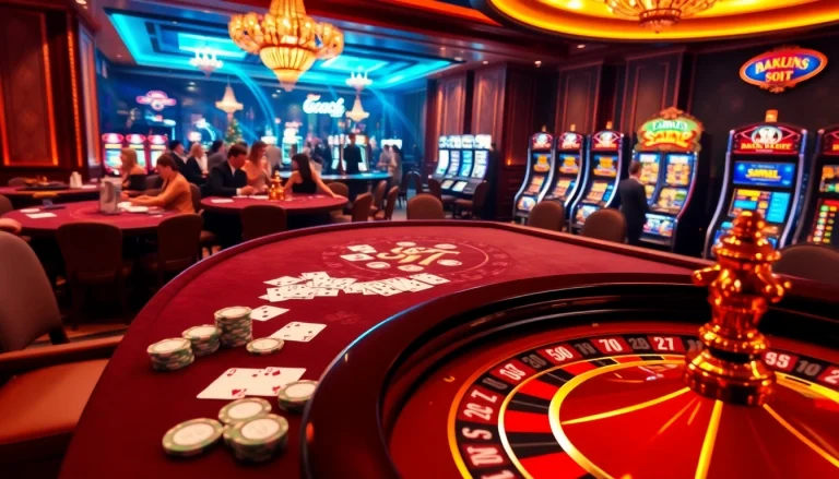 Experience the thrill of gambling with sunwin88.art, featuring a dazzling casino setup.