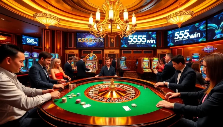 Experience the thrill of winning at 555win's luxurious casino table games.