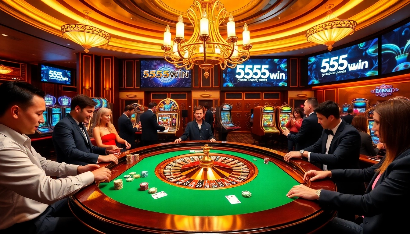 Experience the thrill of winning at 555win's luxurious casino table games.