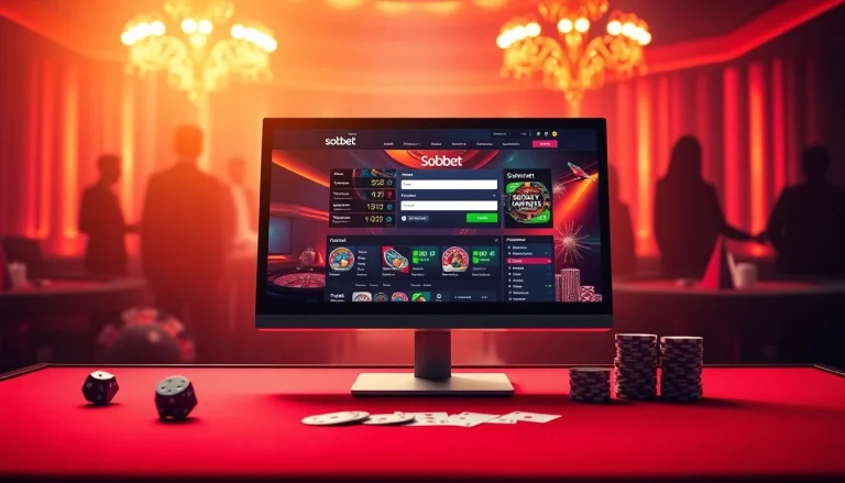 Experience the thrill of sbobet login at an online casino with vibrant visuals and engaging interfaces.