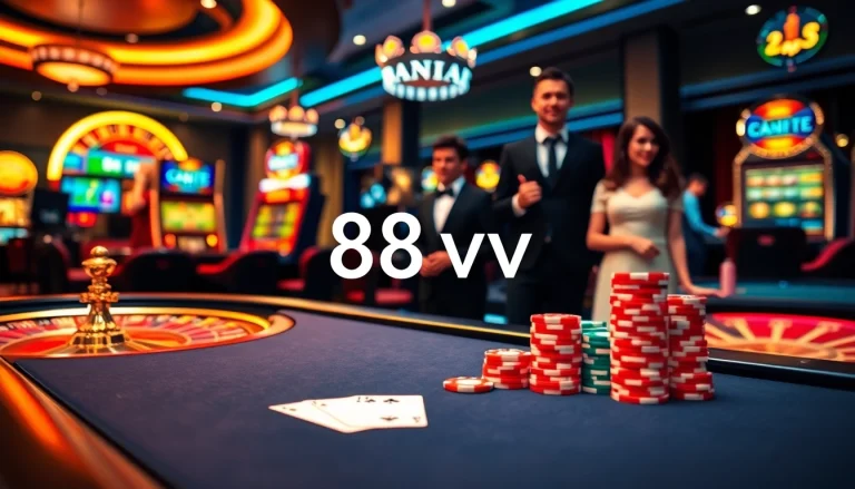 Experience the thrill of 88vv casino gaming with vibrant tables and dynamic slot machines.