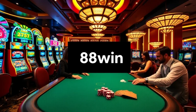 Experience thrilling poker action at 68win with professional dealers and vibrant casino elements.