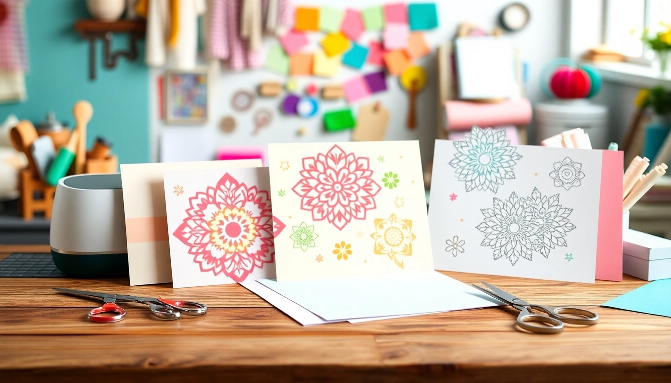 Vibrant design bundles SVG displayed on a crafting table, showcasing colorful cut files for DIY projects.